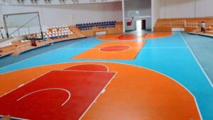أرضيات المطاط والأكريليك للملاعب